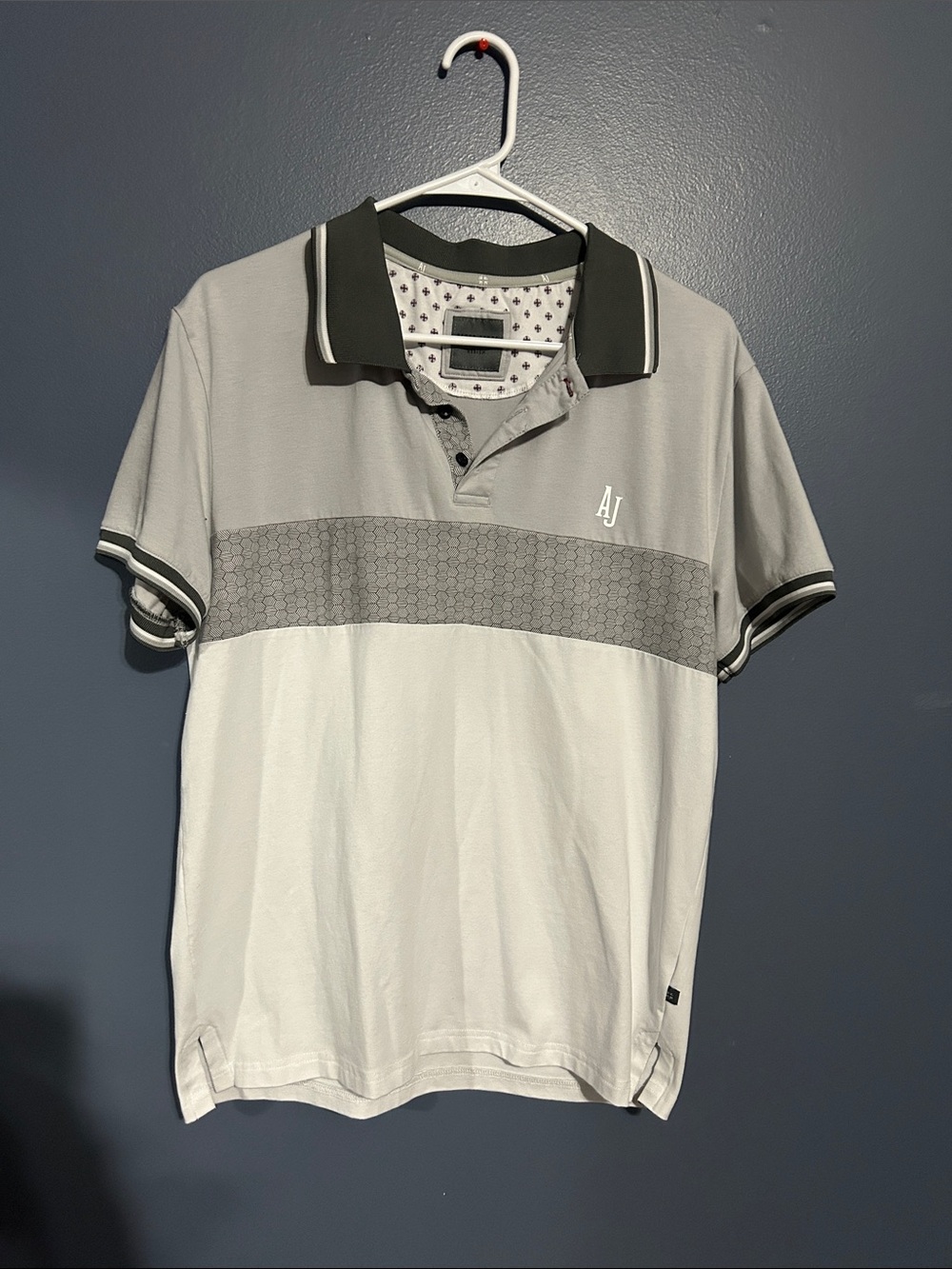 Men's Two-Tone Gray Polo Shirt